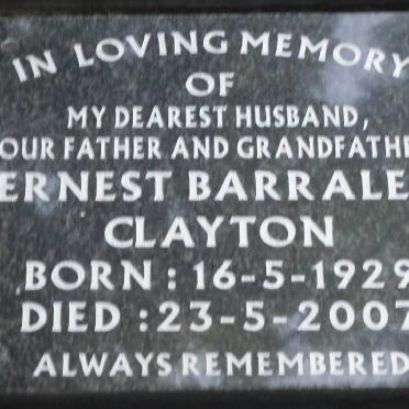 CLAYTON Ernest Barralet 1929-2007