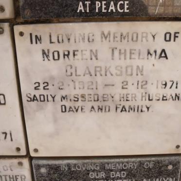 CLARKSON Noreen Thelma 1921-1971