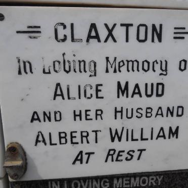 CLAXTON Albert William &amp; Alice Maud
