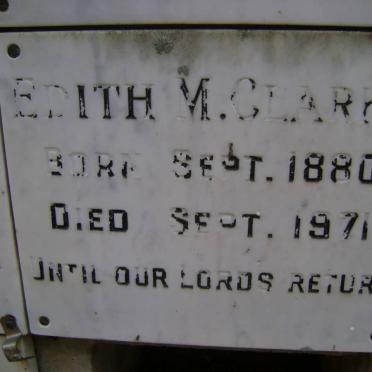 CLARKE Edith M. 1880-1971