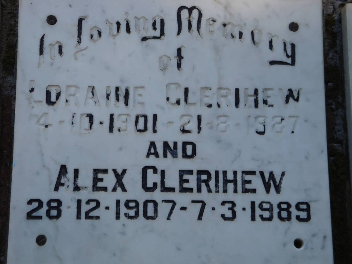 CLERIHEW Alex 1907-1989 &amp; Loraine 1901-1987