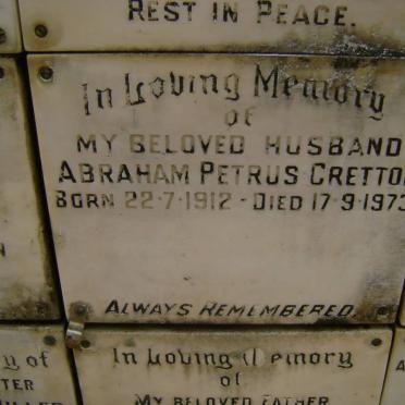 CRETTON Abraham Petrus 1912-1973