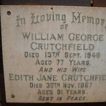 CRUTCHFIELD William George -1946 &amp; Edith Jane -1967
