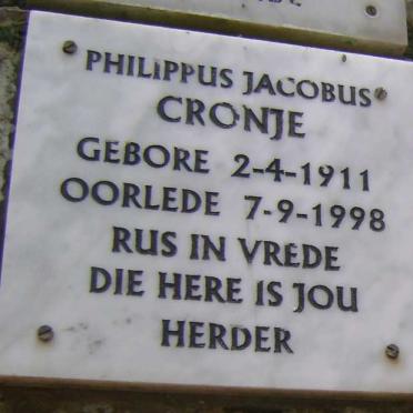CRONJE Philippus Jacobus 1911-1998