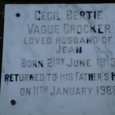 CROCKER Cecil Bertie Vague 1913-1988