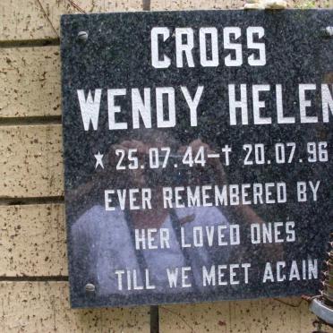 CROSS Wendy Helen 1944-1996