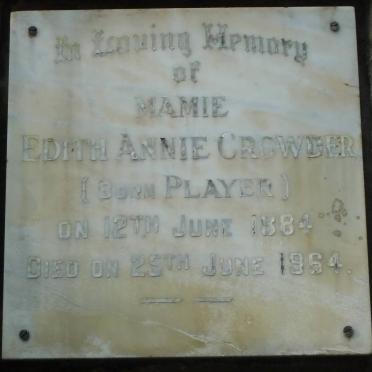 CROWDER Edith Annie nee PLAYER 1884-1964
