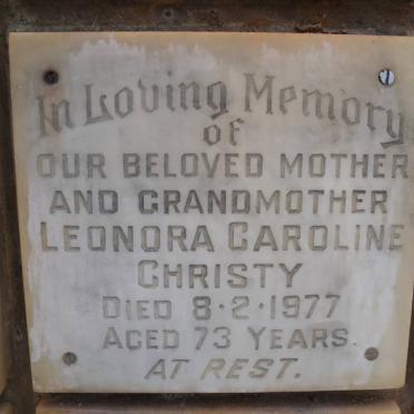 CHRISTY Leonora Caroline -1977