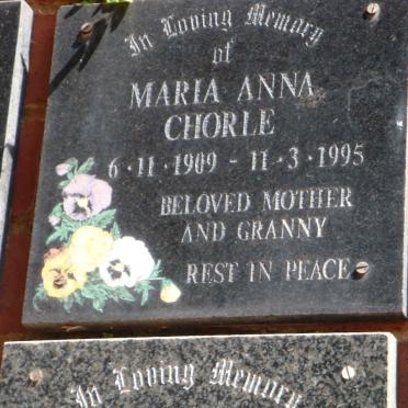 CHORLE Maria Anna 1909-1995