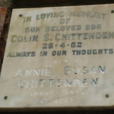 CHITTENDEN Annie Susan 1894-1974 :: CHITTENDEN Colin S. -1962