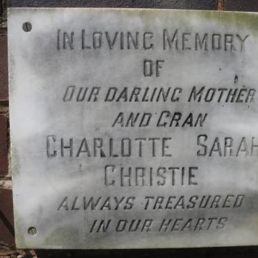 CHRISTIE Charlotte Sarah