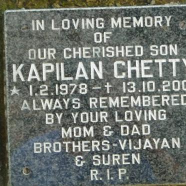 CHETTY Kapilan 1978-2000