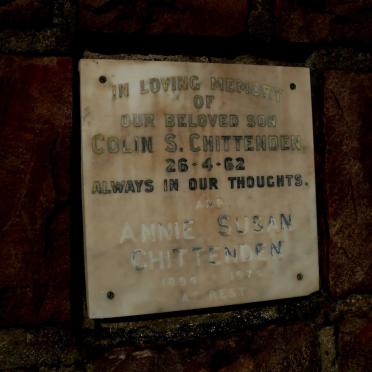 CHITTENDEN Colin S. -1962 &amp; Annie Susan 1894-1974