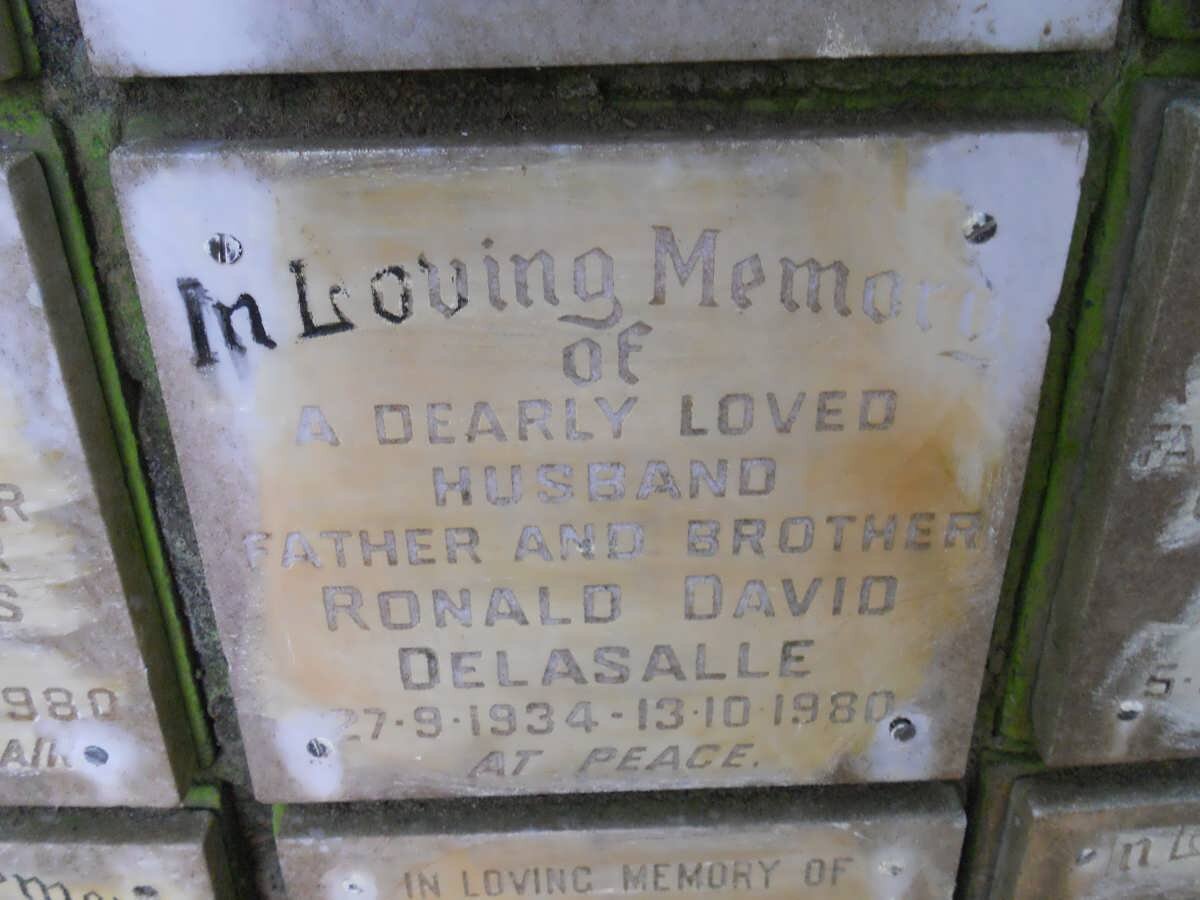 DELASALLE Ronald David 1934-1980