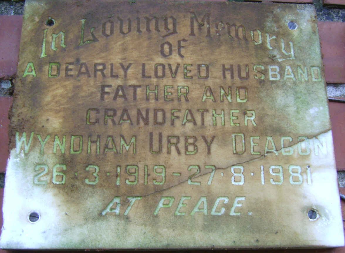 DEACON Wyndham Urby 1919-1981