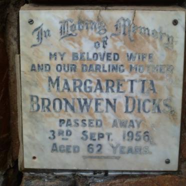 DICKS Margaretta Bronwen -1956