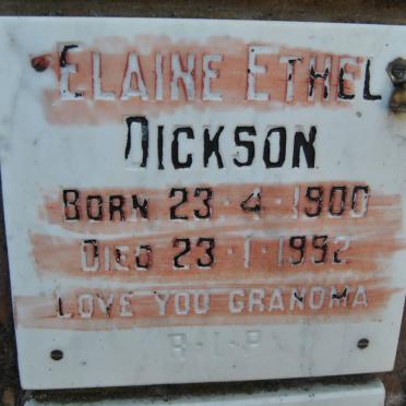 DICKSON Elaine Ethel 1900-1992