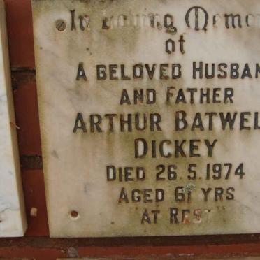 DICKEY Arthur Batwell -1974