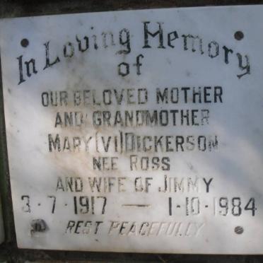 DICKERSON Mary nee ROSS 1917-1984