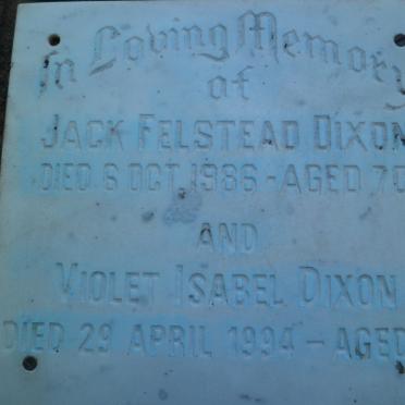 DIXON Jack Felstead -1986 &amp; Violet Isabel -1994