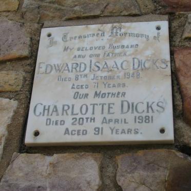 DICKS Edward Isaac -1948 &amp; Charlotte -1981