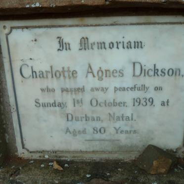 DICKSON Charlotte Agnes -1939