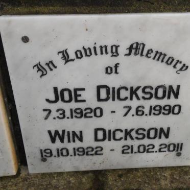 DICKSON Joe 1920-1990 &amp; Win 1922-2011