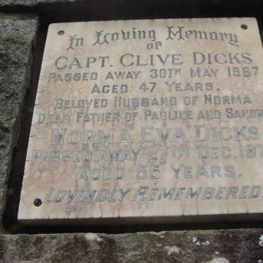 DICKS Clive -1967 &amp; Norma Eva 1977