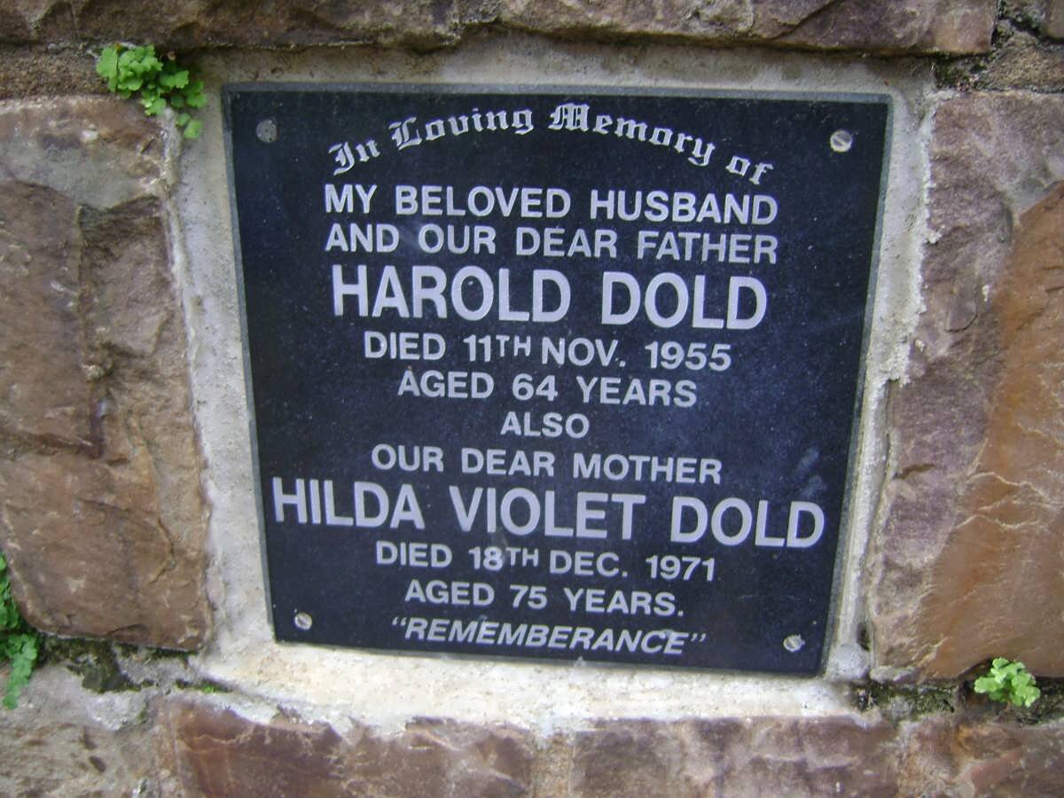 DOLD Harold -1955 &amp; Hilda Violet -1971