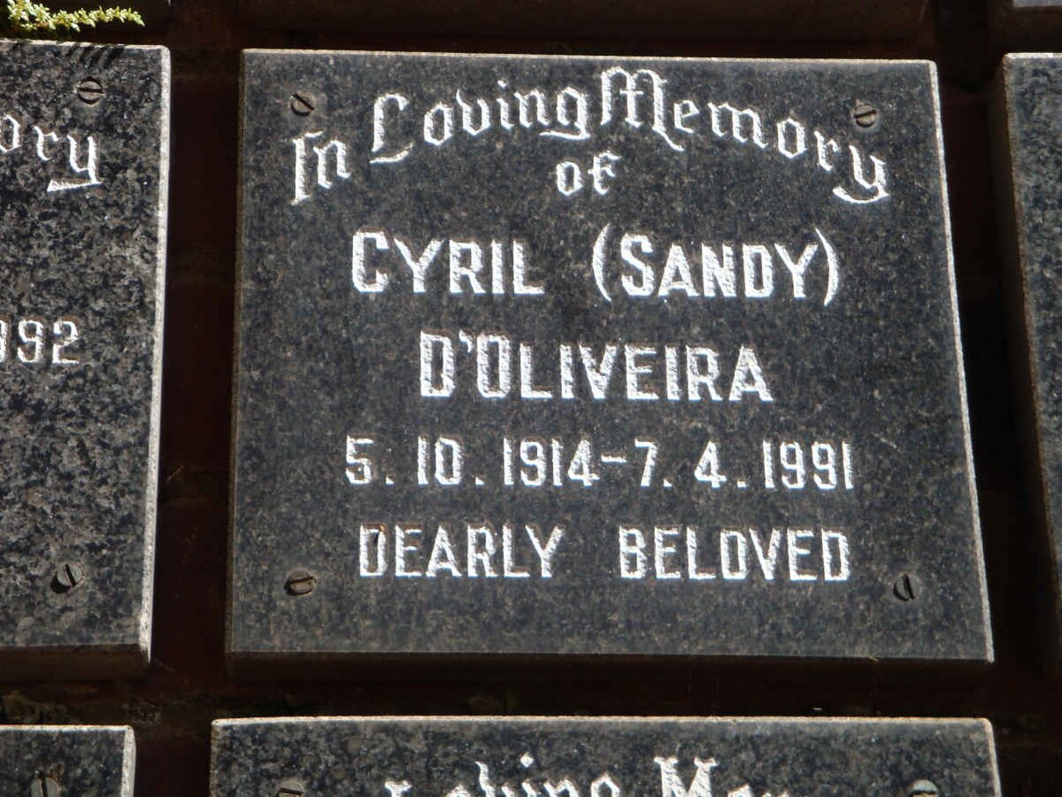 D'OLIVEIRA Cyril 1914-1991