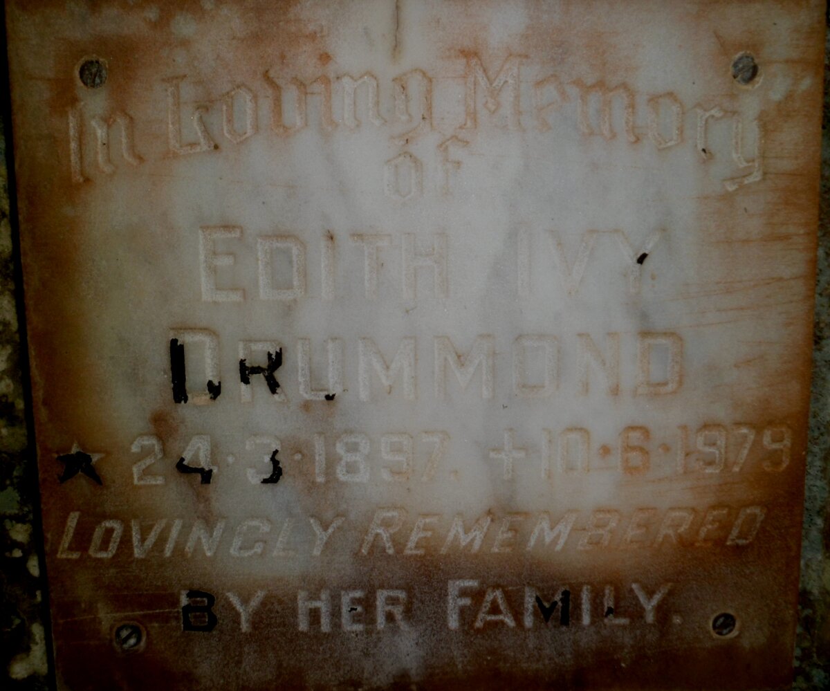 DRUMMOND Edith Ivy 1897-1979