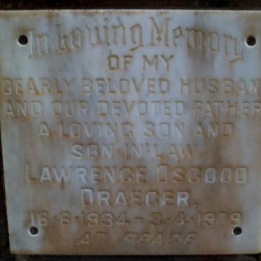 DRAEGER Lawrence Osgood 1934-1979