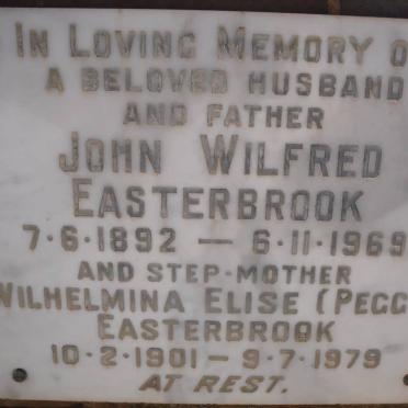 EASTERBROOK John Wilfred 1892-1969 &amp; Wilhelmina Elise 1901-1979