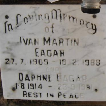 EAGAR Ivan Martin 1909-1988 &amp; Daphne 1914-1991