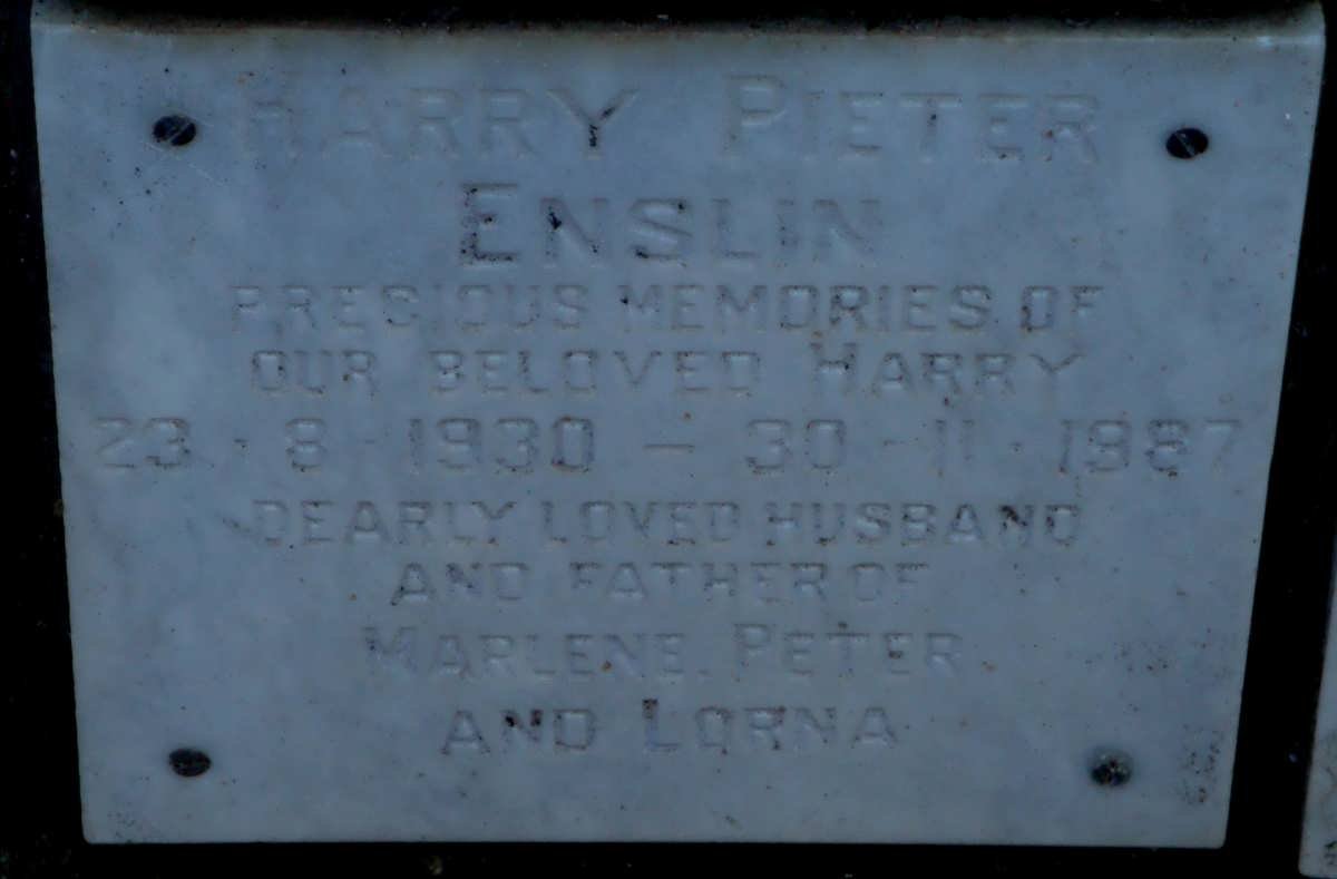 ENSLIN Harry Pieter 1930-1987