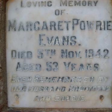 EVANS Margaret Powrie -1942