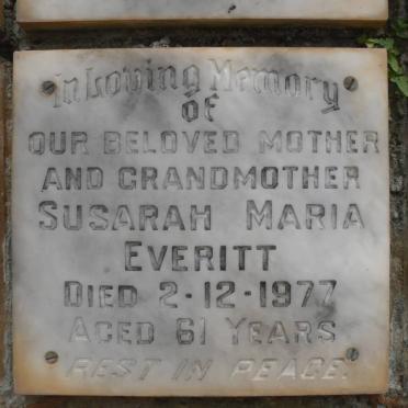 EVERITT Susarah Maria -1977
