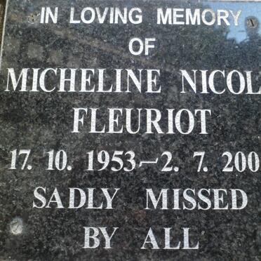 FLEURIOT Micheline Nicole 1953-2000