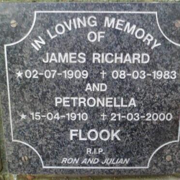 FLOOK James Richard 1909-1983 &amp; Petronella 1910-2000