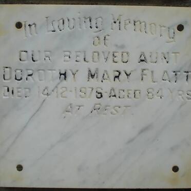 FLATT Dorothy Mary -1976