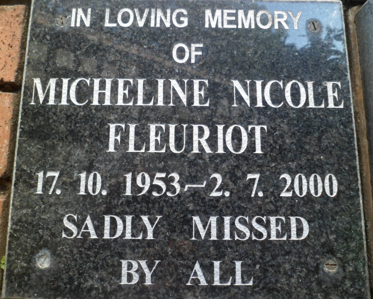 FLEURIOT Micheline Nicole 1953-2000