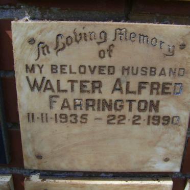 FARRINGTON Walter Alfred 1935-1990