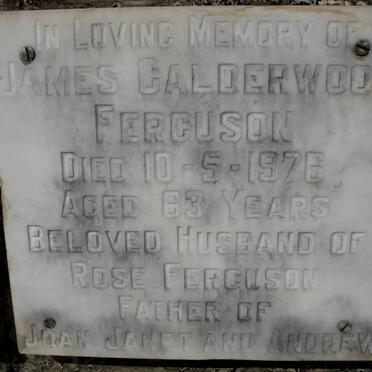 FERGUSON James Calderwood -1976
