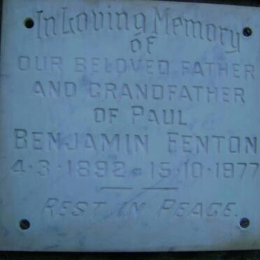 FENTON Paul Benjamin 1892-1977