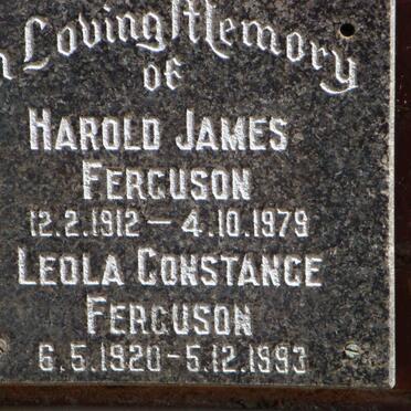 FERGUSON Harold James 1912-1979 &amp; Leola Constance 1920-1993