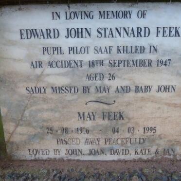 FEEK Edward John Stannard -1947 &amp; May 1916-1995