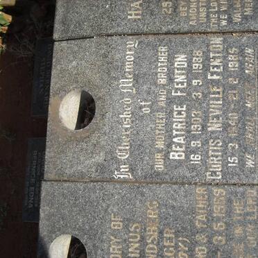 FENTON Beatrice 1903-1988 :: FENTON Curtis Neville 1940-1985