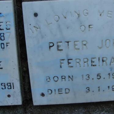 FERREIRA Peter John 1938-1988