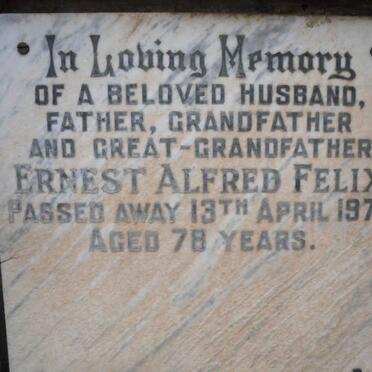 FELIX Ernest Alfred -1971