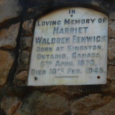 FENWICK Harriet Waldren 1870-1945